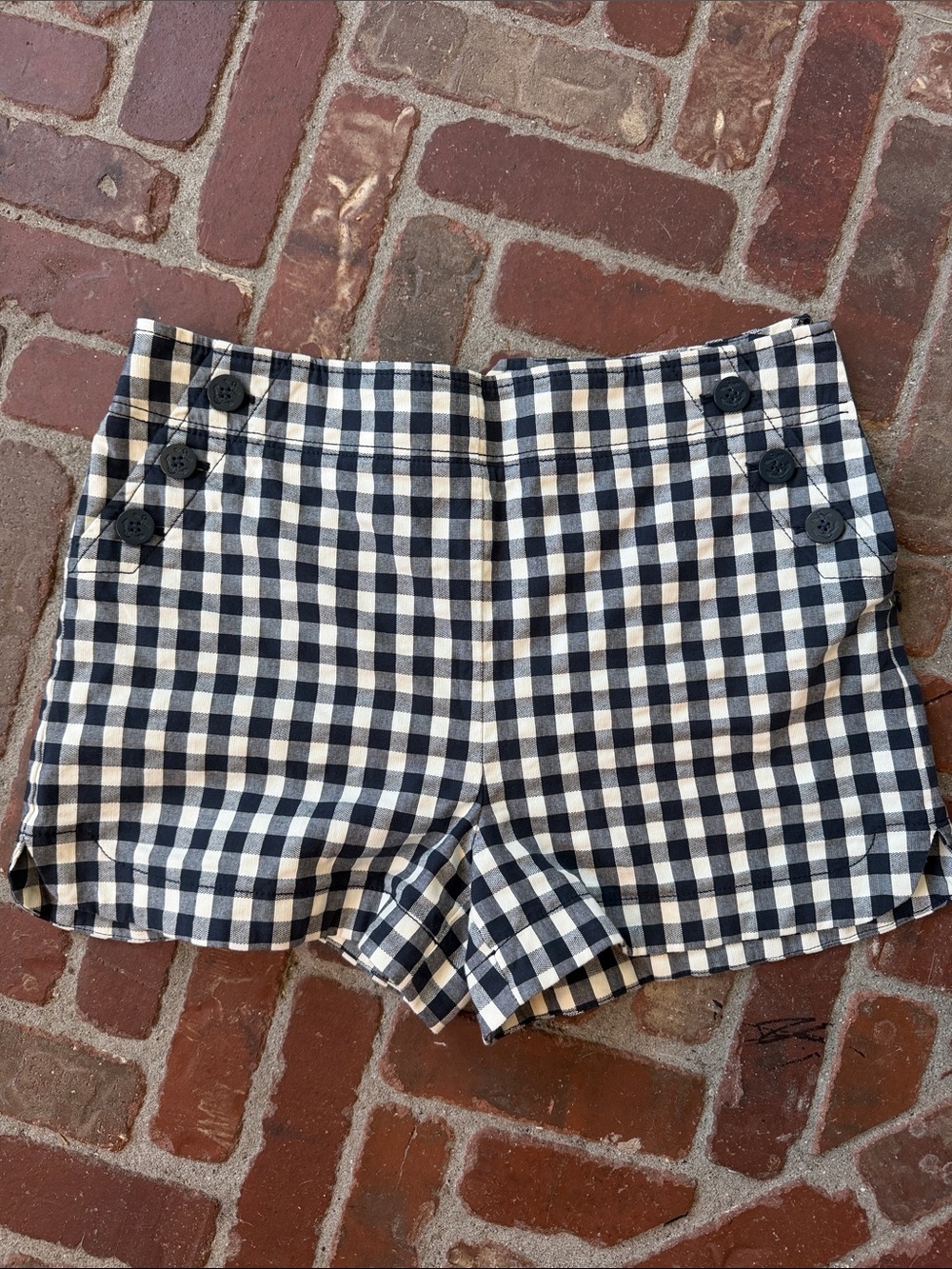 LOFT Gingham High Waisted Shorts